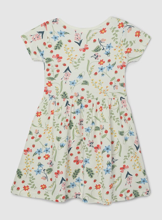 Girls Printed Fit and Flare Dress