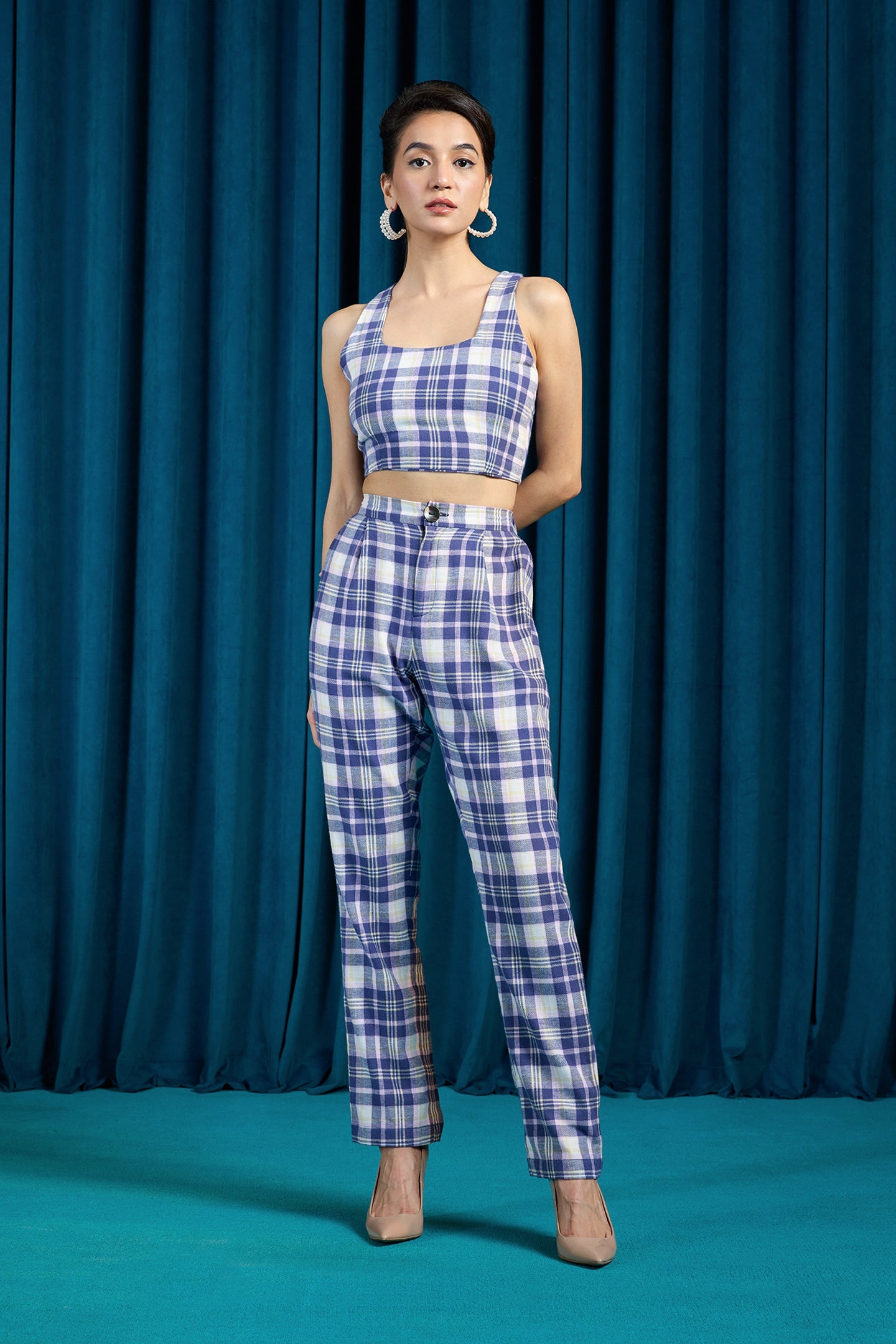 Roxie|Vintage Cotton Checked Co-ords