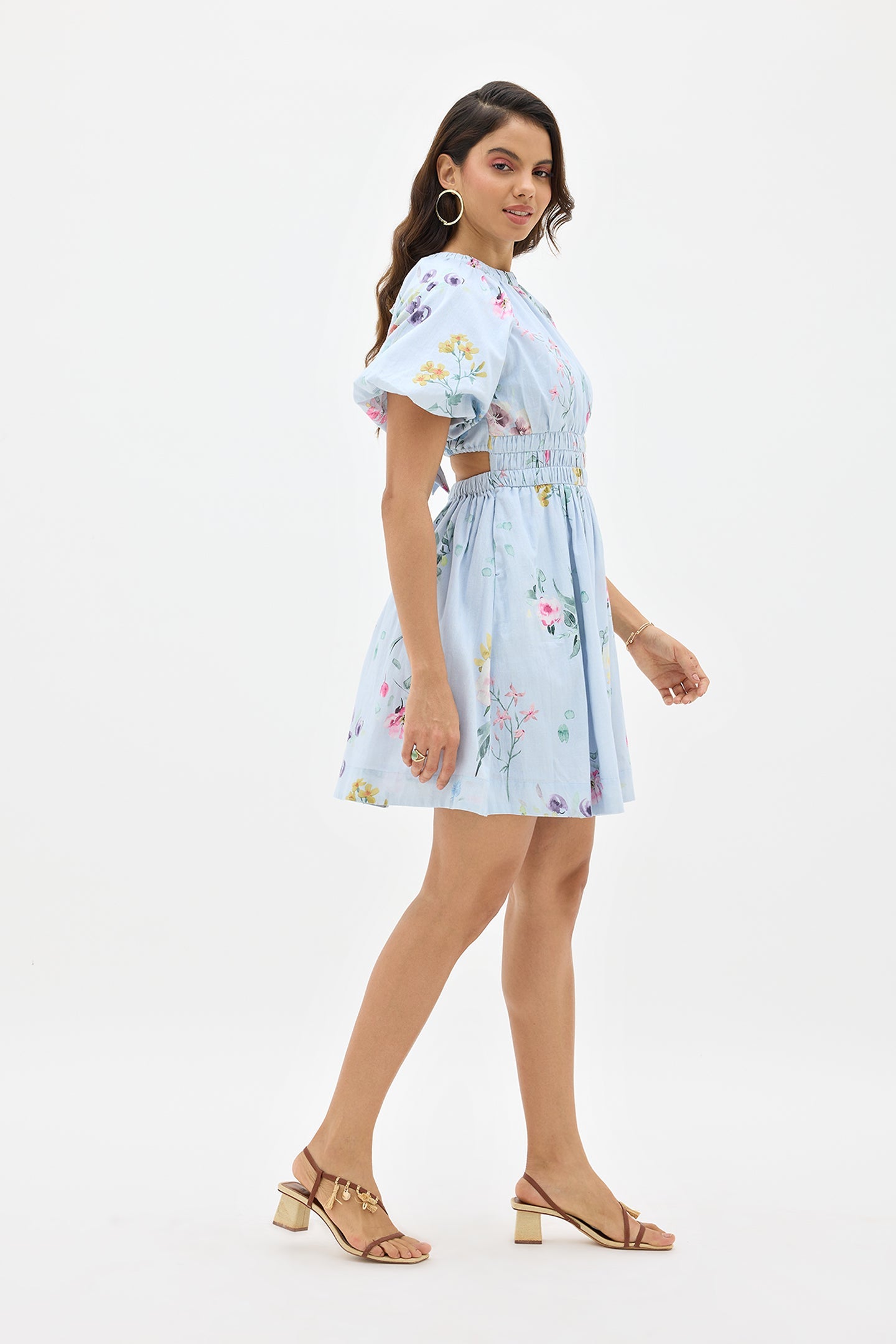 Hazel|Fit and flare dress with back cut-out