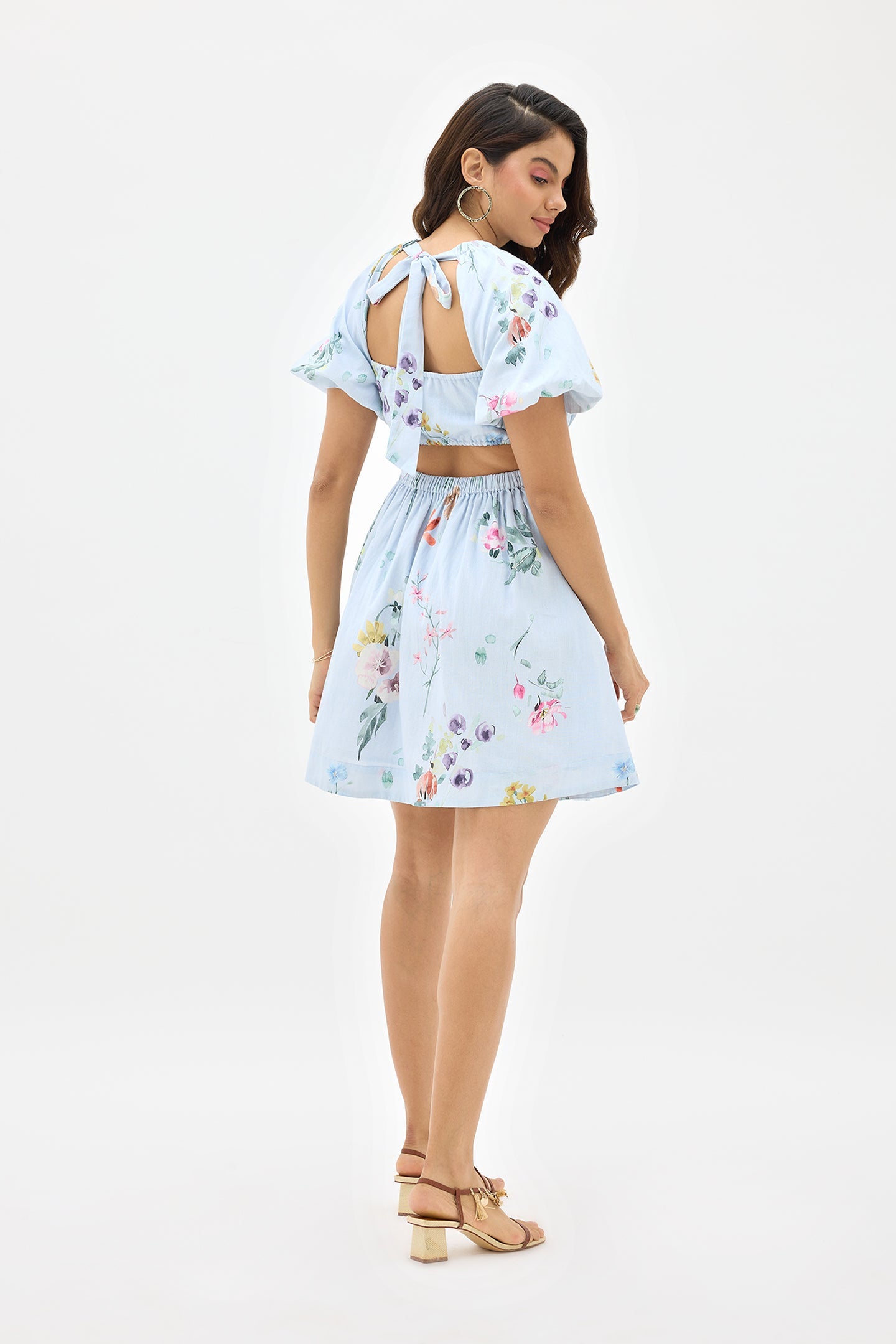 Hazel|Fit and flare dress with back cut-out