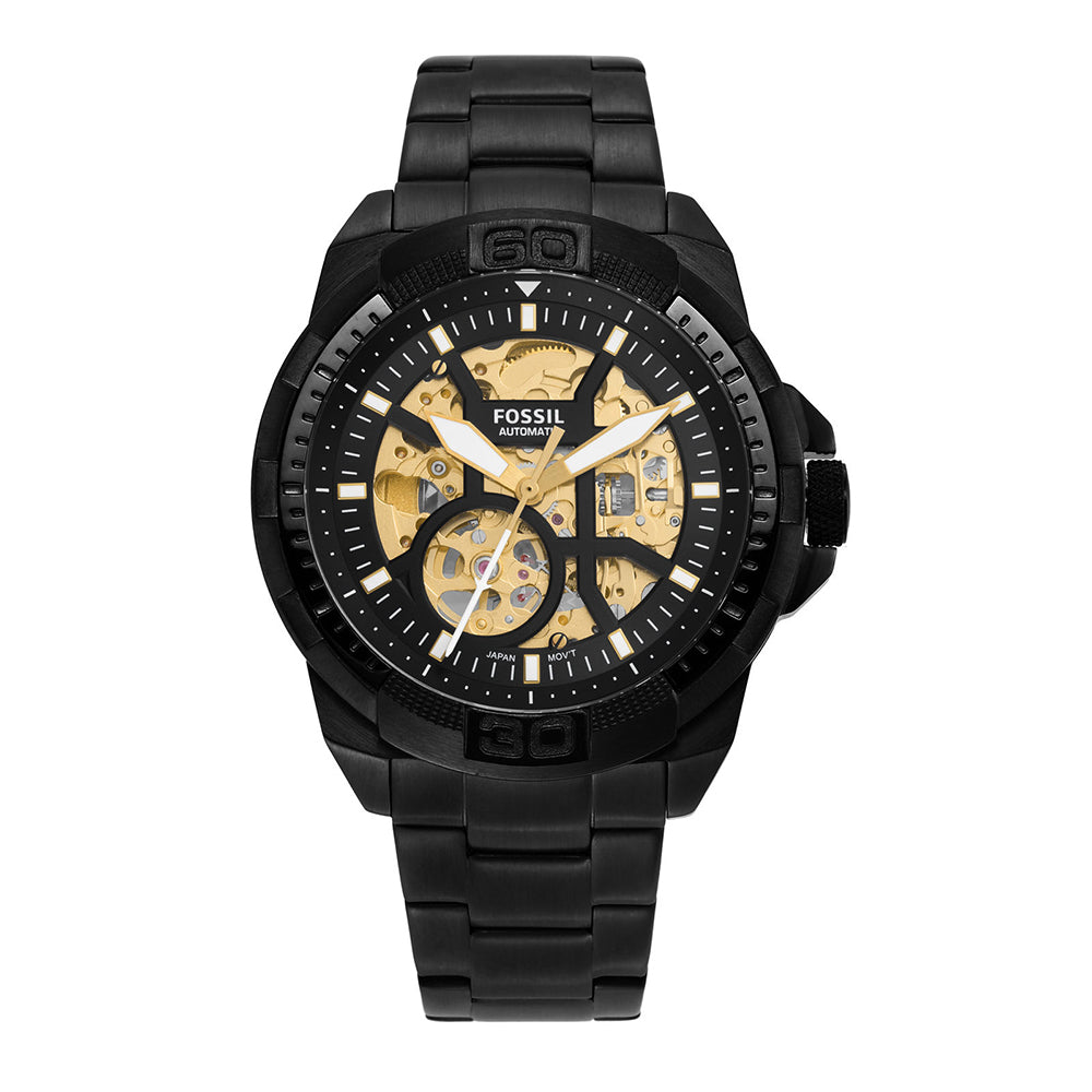 Fossil Men Bronson Round Black Watches