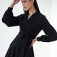Black Shawl Tiered Mini Dress
