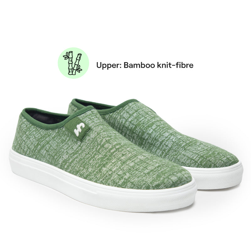New Troos - Bamboo Loafers | Green Melange | Men
