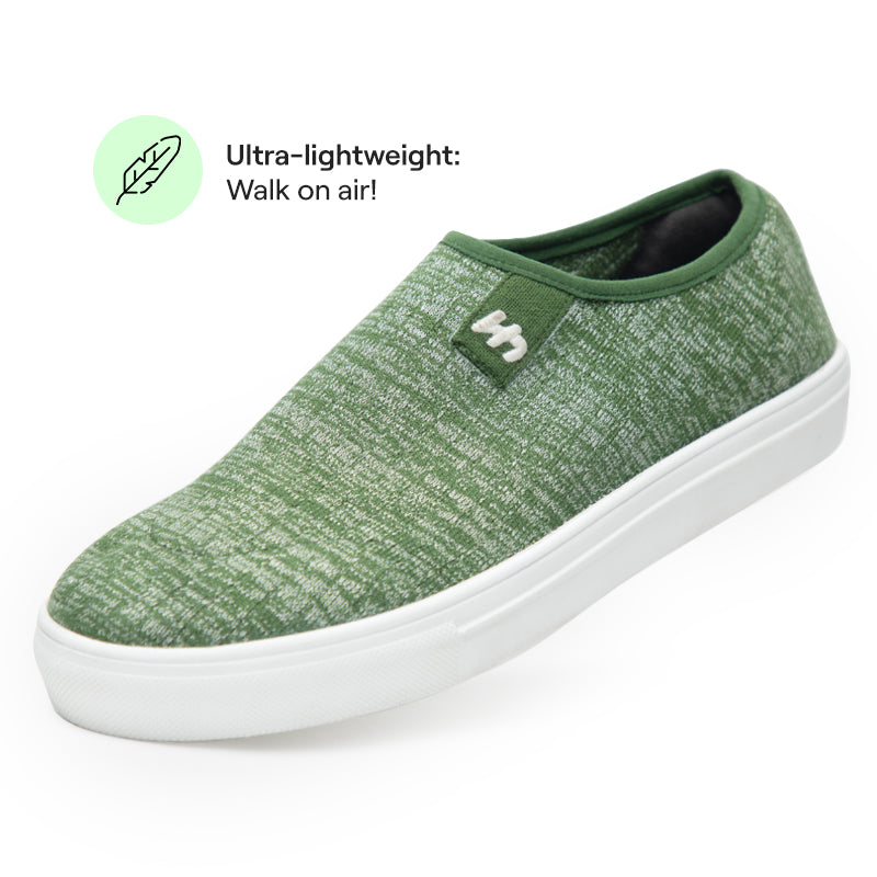 New Troos - Bamboo Loafers | Green Melange | Men