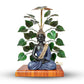 Resin Buddha Statue Sitting Under Metal Tree With LED For Home Decor Gift 16"