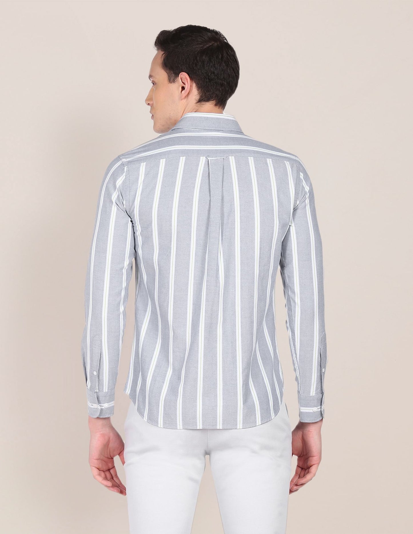 Cotton Vertical Stripe Casual Shirt