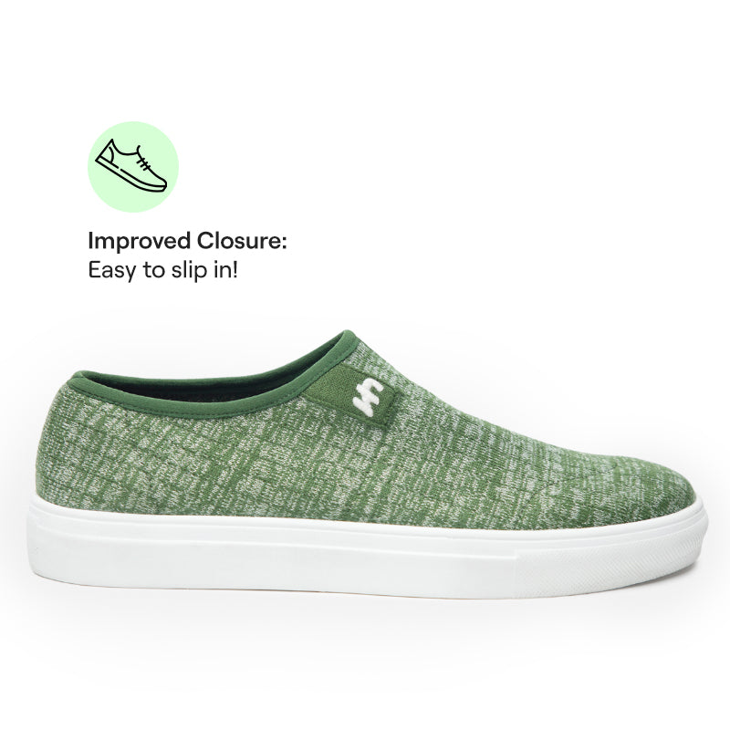 New Troos - Bamboo Loafers | Green Melange | Men