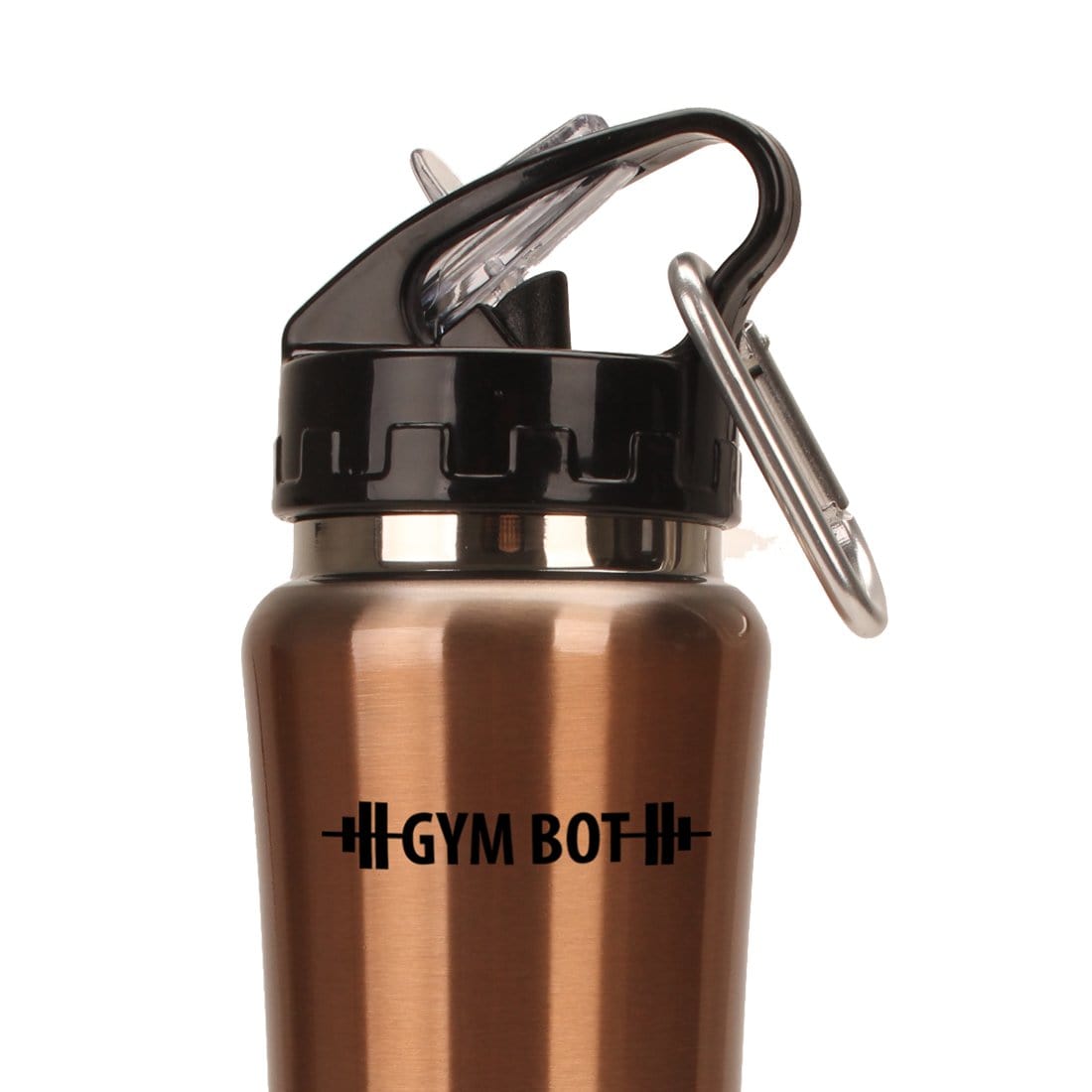 Gym-Bot, 750ml, Stainless Steel Single Wall Water Bottle, Light Weight, Spill and Leak Proof, Brown, 2 Years Warranty