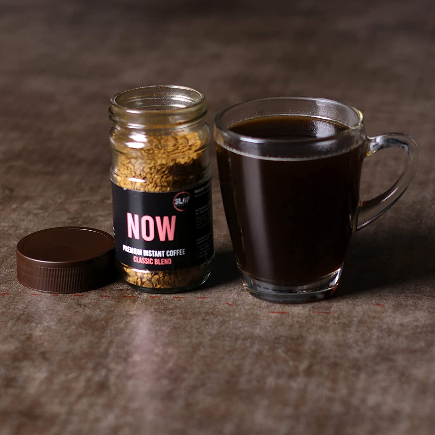 SLAY Now Premium Instant Coffee | No Chicory 100% Pure Coffee | 50g Jar | Pack of 2 | No Equipment Needed | Classic Blend
