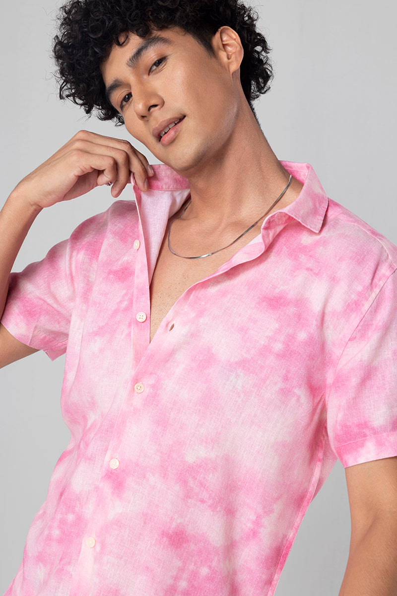 Candy Splash Pink Linen Shirt