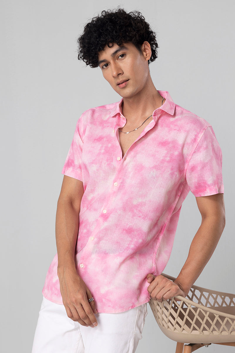 Candy Splash Pink Linen Shirt