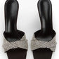 Fringe Crystal/Black 10.5cm Heels