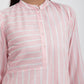 Cotton Stripe Play A-line Kurta Set - Pink