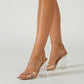 Nelani Clear Vinylite/Skin 10.5cm Heels
