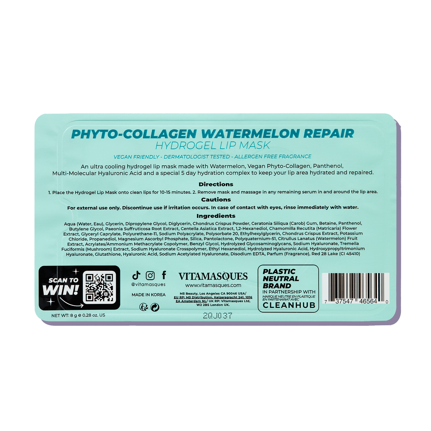 Collagen Watermelon Hydrogel Lip Mask