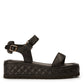 Zahara Black Suede 6cm Sandals